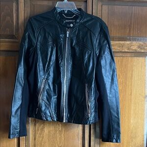 Express Women's Black Leather Jacket